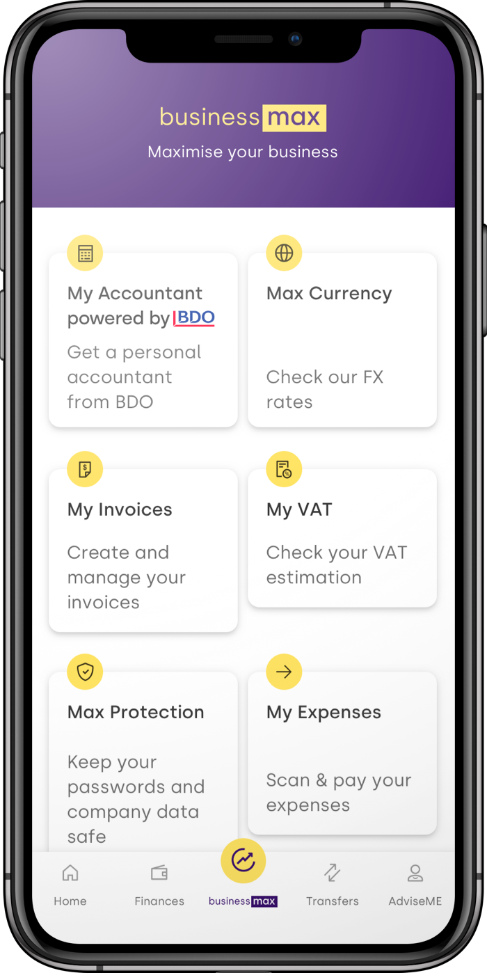BusinessMax App Screen